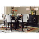 Homelegance Round Daisy Counter Height Dining Table with Glass Top and Pedestal Base 710-36RD48* IMAGE 4