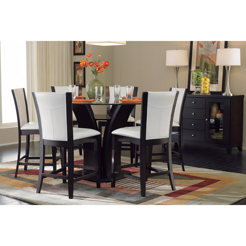 Homelegance Round Daisy Counter Height Dining Table with Glass Top and Pedestal Base 710-36RD48* IMAGE 4
