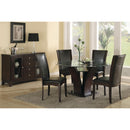 Homelegance Round Daisy Dining Table with Glass Top and Pedestal Base 710-48* IMAGE 3