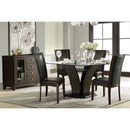 Homelegance Square Daisy Dining Table with Glass Top and Pedestal Base 710-54SQ* IMAGE 3