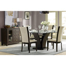 Homelegance Square Daisy Dining Table with Glass Top and Pedestal Base 710-54SQ* IMAGE 4