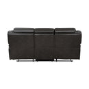 Homelegance Amite Reclining Leather Look Sofa 8229NDG-3 IMAGE 3