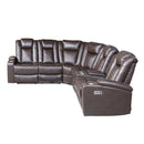 Homelegance Caelan 9366DB*SC 3 pc Reclining Sectional with Console, Power Headrests, Storage Arms and LED Lights IMAGE 2