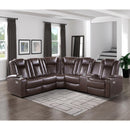 Homelegance Caelan 9366DB*SC 3 pc Reclining Sectional with Console, Power Headrests, Storage Arms and LED Lights IMAGE 7