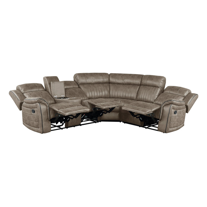 Homelegance Centeroak 9479SDB*SC 3 pc Reclining Sectional with Left Console IMAGE 5