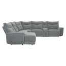 Homelegance Tesoro 9509DG*65LRR 6 pc Modular Reclining Sectional with Left Chaise IMAGE 2