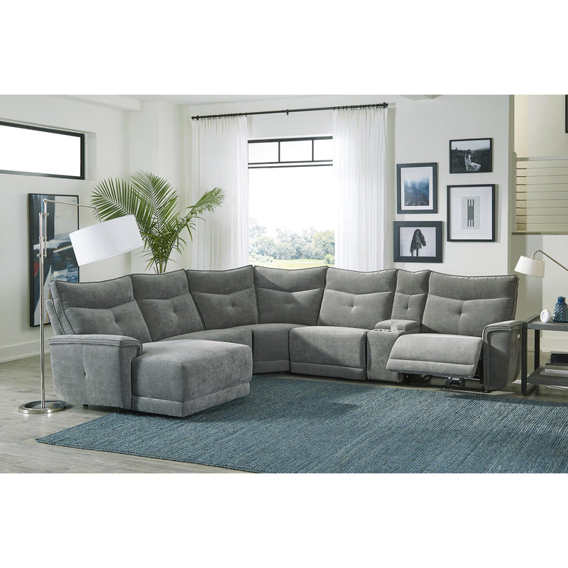 Homelegance Tesoro 9509DG*65LRR 6 pc Modular Reclining Sectional with Left Chaise IMAGE 6
