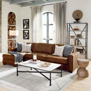 Bassett Weldon Leather 2 pc Sectional Weldon 3129-LCSECTL Leather Left Chaise Sectional - Brown IMAGE 9