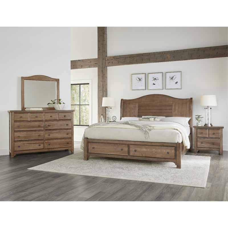 Vaughan-Bassett Cool Farmhouse King Sleigh Bed with Storage 800-663-066B-502-666 IMAGE 2