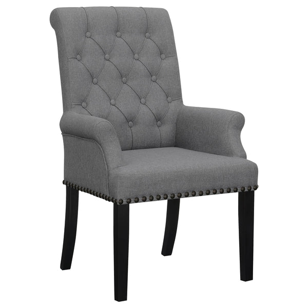 Coaster Furniture Alana 115163 Upholstered Tufted Arm Chair with Nailhead Trim IMAGE 1