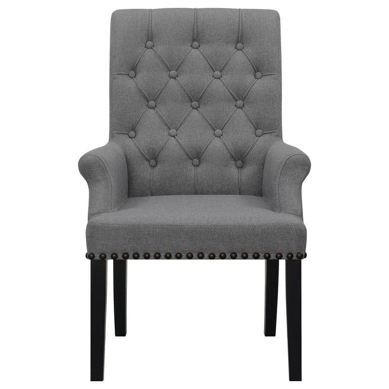 Coaster Furniture Alana 115163 Upholstered Tufted Arm Chair with Nailhead Trim IMAGE 2