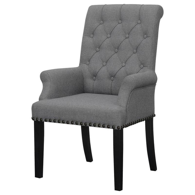 Coaster Furniture Alana 115163 Upholstered Tufted Arm Chair with Nailhead Trim IMAGE 3