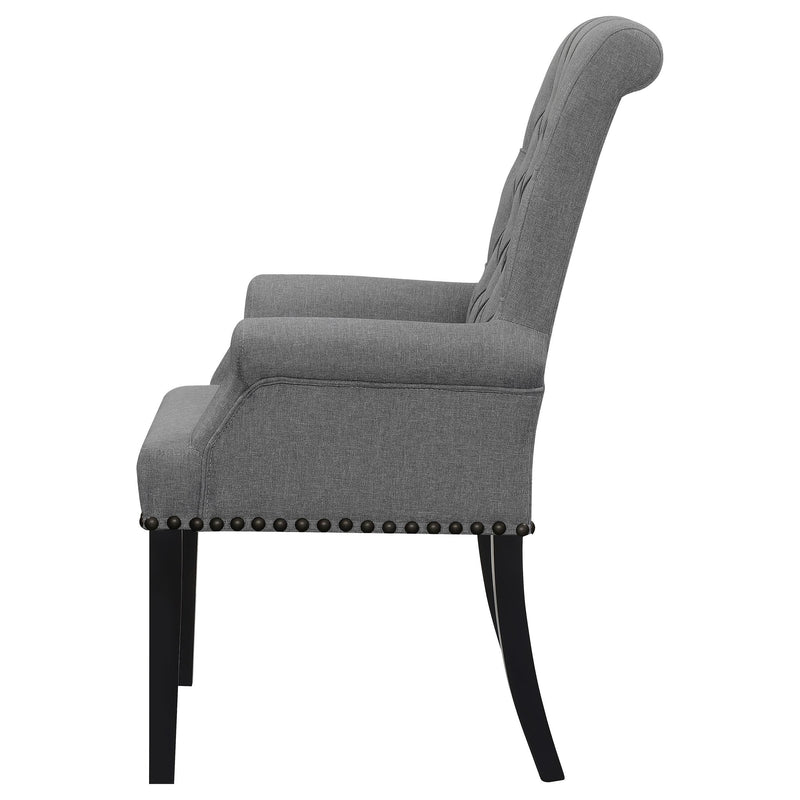Coaster Furniture Alana 115163 Upholstered Tufted Arm Chair with Nailhead Trim IMAGE 4
