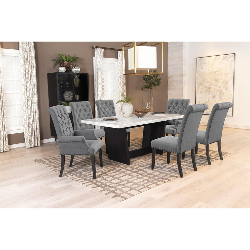 Coaster Furniture Alana 115163 Fabric Upholstered Dining Arm Chair - Grey IMAGE 9