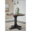 Signature Design by Ashley Round Valebeck Counter Height Dining Table with Pedestal Base D546-23B/D546-23T IMAGE 4
