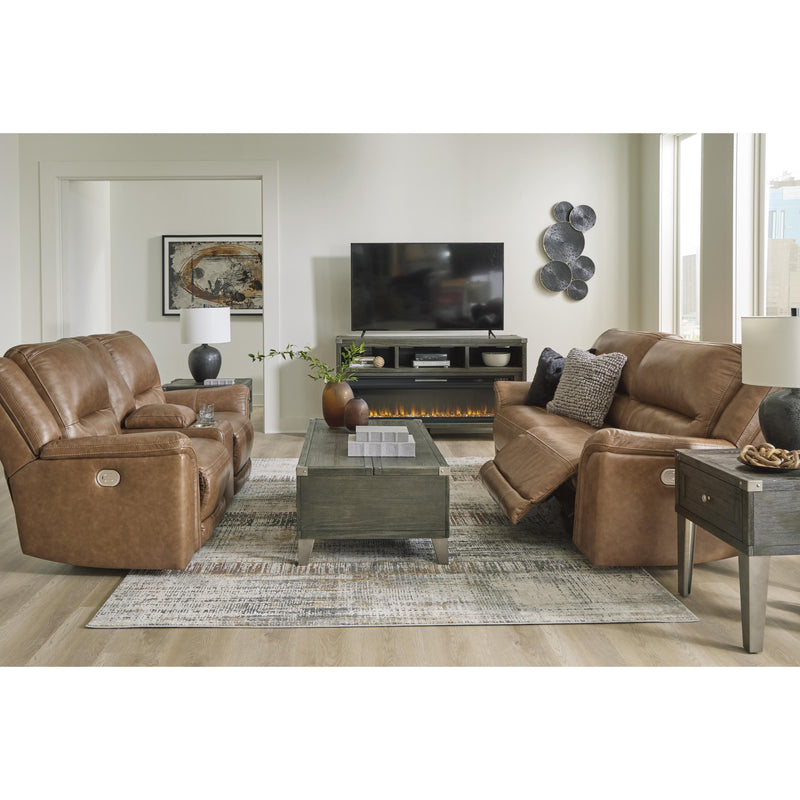 Signature Design by Ashley Trasimeno Power Reclining Leather Match Loveseat U8281518 IMAGE 14