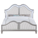 Coaster Furniture Evangeline 223391KW Wood California King LED Panel Bed - Silver Oak IMAGE 3