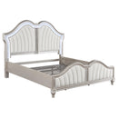  Coaster Furniture Evangeline 223391KW Wood California King LED Panel Bed - Silver Oak IMAGE 5