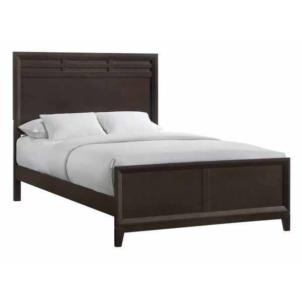 Elements International B.1140 Beaumont Queen Panel Bed- Merlot IMAGE 1