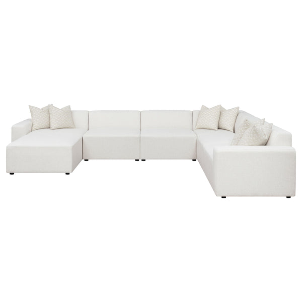 Coaster Furniture Freddie 551641-SET 7 pc Upholstered Modular Sectional - Pearl IMAGE 1