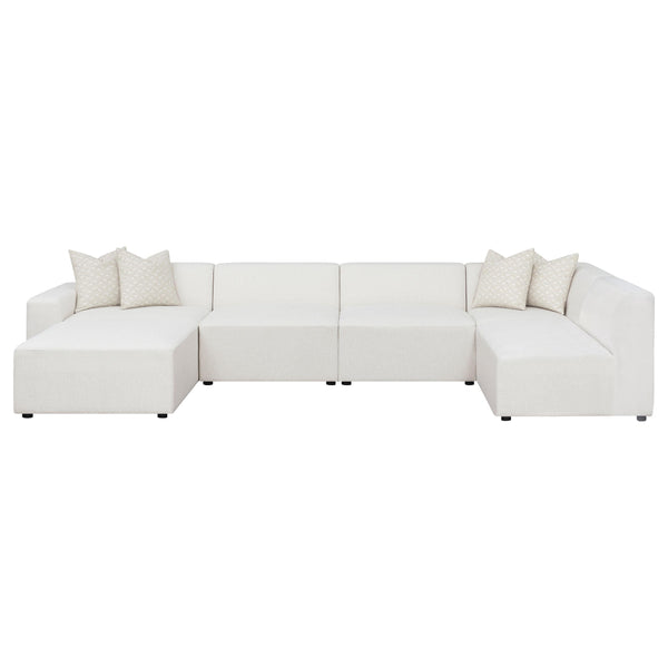 Coaster Furniture Freddie 551641-SETL 6 pc Upholstered Modular Sectional - Pearl IMAGE 1