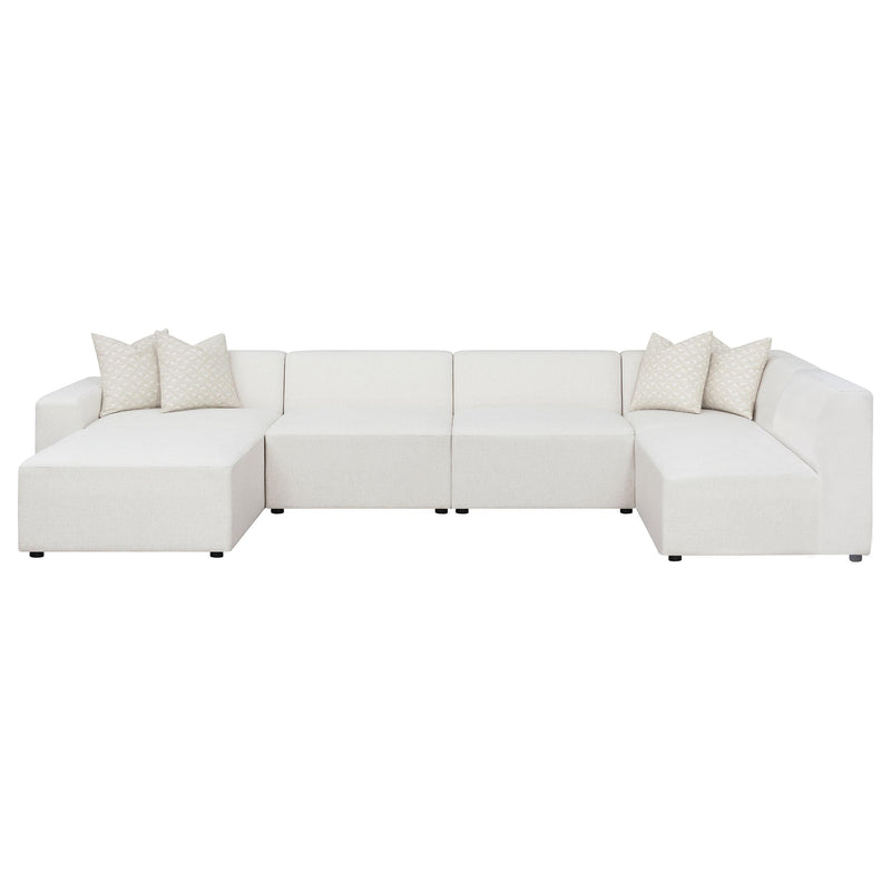 Coaster Furniture Freddie 551641-SETL 6 pc Upholstered Modular Sectional - Pearl IMAGE 1