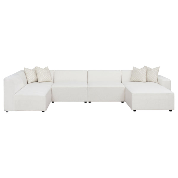 Coaster Furniture Freddie 551641-SETR 6 pc Upholstered Modular Sectional - Pearl IMAGE 1