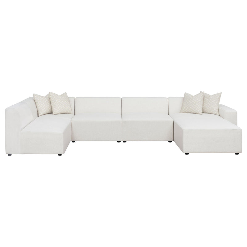 Coaster Furniture Freddie 551641-SETR 6 pc Upholstered Modular Sectional - Pearl IMAGE 1