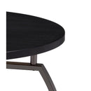 Coaster Furniture Dacre 722207 Round End Table - Dark Grey/Black Nickel IMAGE 3