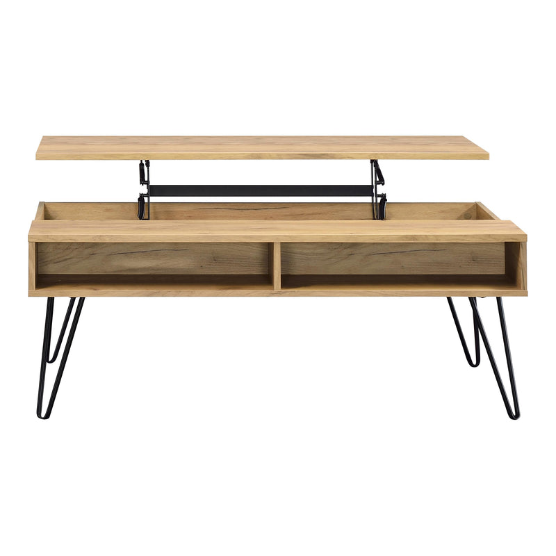 Coaster Furniture Fanning 723368 Engineered Wood Lift Top Coffee Table - Golden Oak IMAGE 1