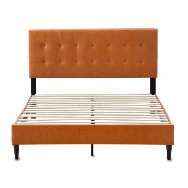 Weekender Jensen Platform Bed- Faux Caramel (Queen) IMAGE 1