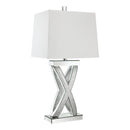 Coaster Furniture Dominick 923289 Table Lamp With Rectange Shade - White/Mirror IMAGE 4