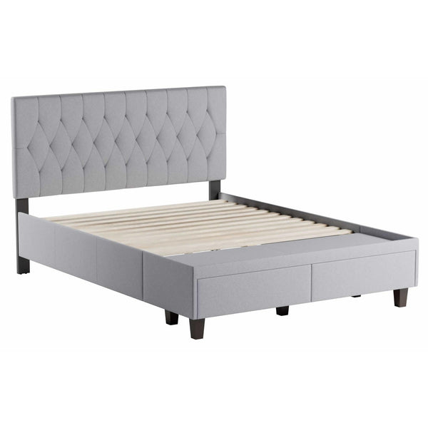  Weekender Morris Platform Bed- Stone (King) IMAGE 1
