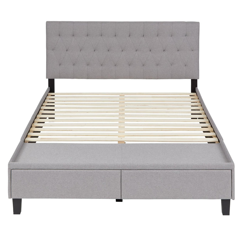  Weekender Morris Platform Bed- Stone (King) IMAGE 2