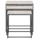  Coaster Furniture Medora 936016 3-piece Marble Top Nesting Table Set - White IMAGE 3