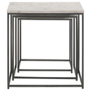  Coaster Furniture Medora 936016 3-piece Marble Top Nesting Table Set - White IMAGE 6