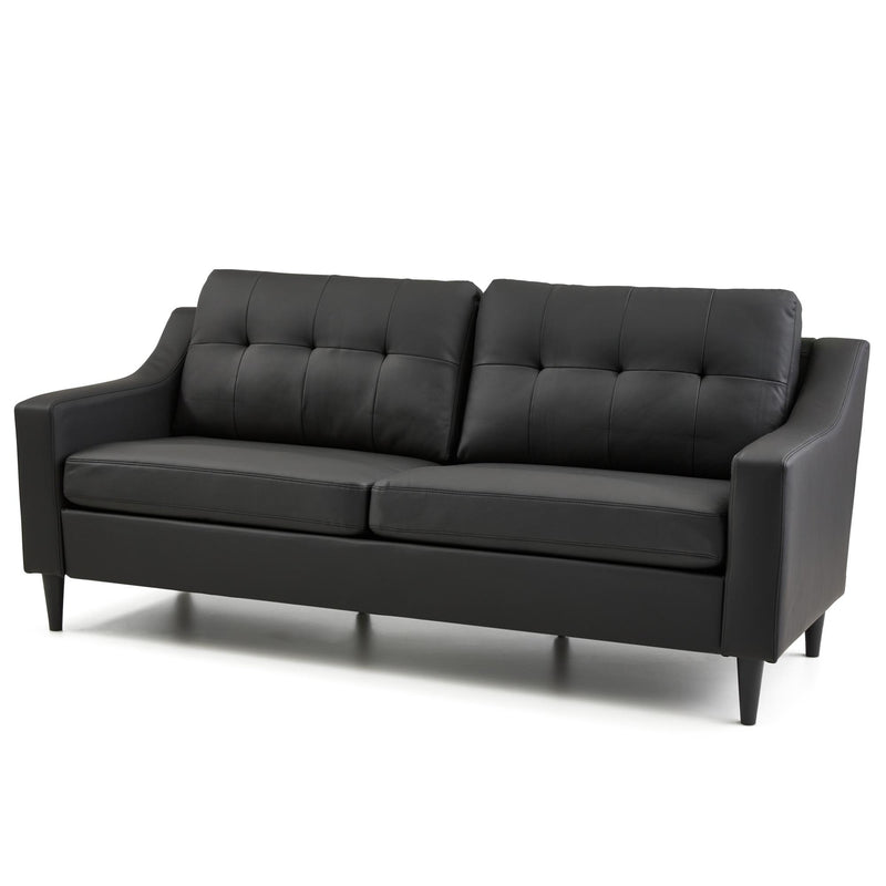  Weekender Bingham Sofa- Faux Leather Black IMAGE 2