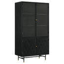 Coaster Furniture Santiago 951134 Rectangular 4-Door Cabinet - Matte Black IMAGE 1