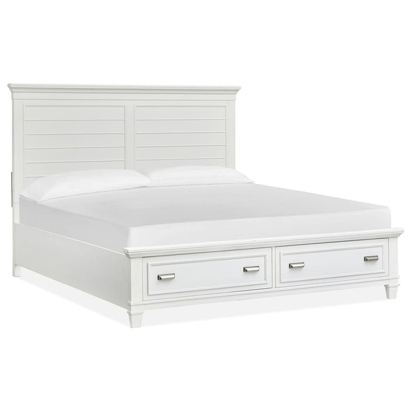 Magnussen Charleston Queen Panel Bed with Storage B5611-54HWH/B5611-54RWH/B5611-54SFWH IMAGE 1