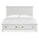 Magnussen Charleston Queen Panel Bed with Storage B5611-54HWH/B5611-54RWH/B5611-54SFWH IMAGE 3