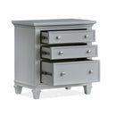 Magnussen Charleston 3-Drawer Nightstand B5611-01GY IMAGE 2