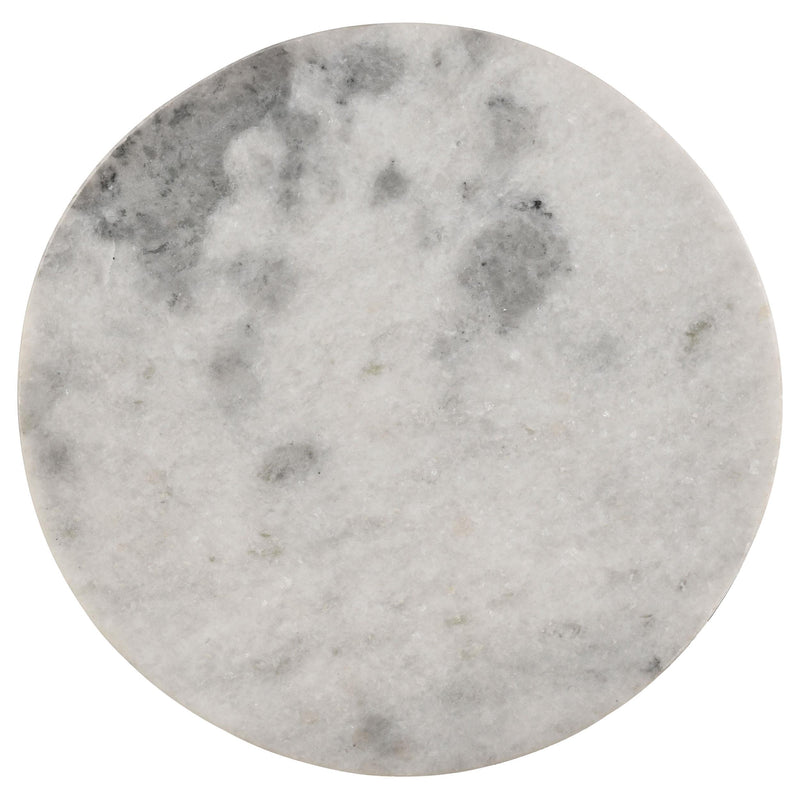  Coaster Furniture Malthe 959562 Round Accent Table with Marble Top - White/Antique Gold IMAGE 6