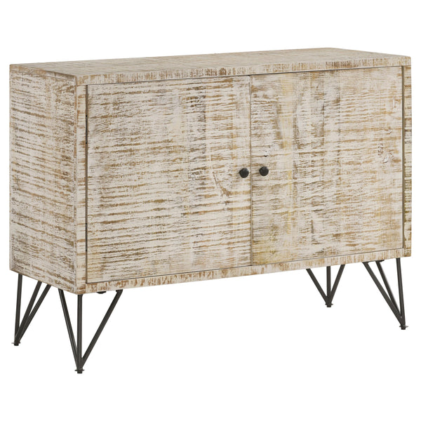 Coaster Furniture Eileen 959652 2-door Wood Storage Accent Cabinet - White Washed IMAGE 1