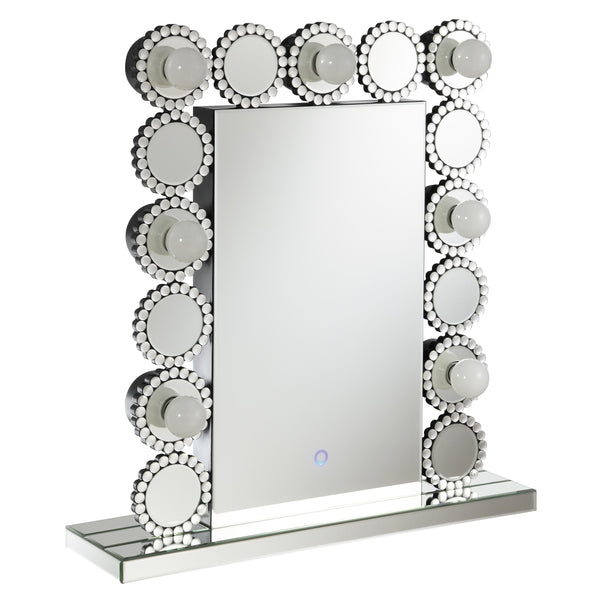  Coaster Furniture Aghes 961624 Vanity Mirror with Lighting - Silver IMAGE 1