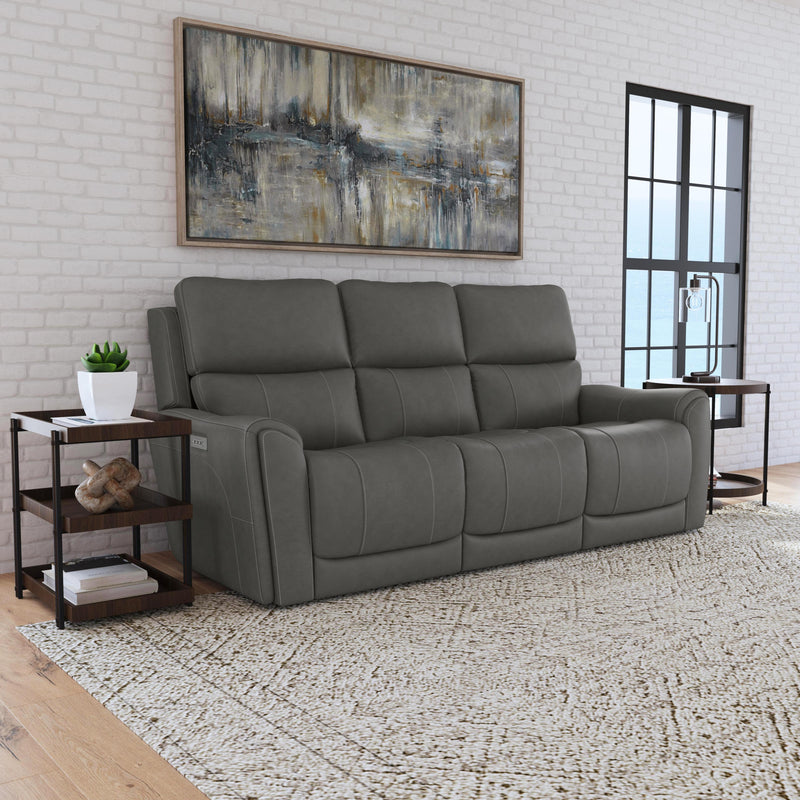 Flexsteel Carter Power Reclining Leather Look Sofa 1587-63PH 886-02 IMAGE 3
