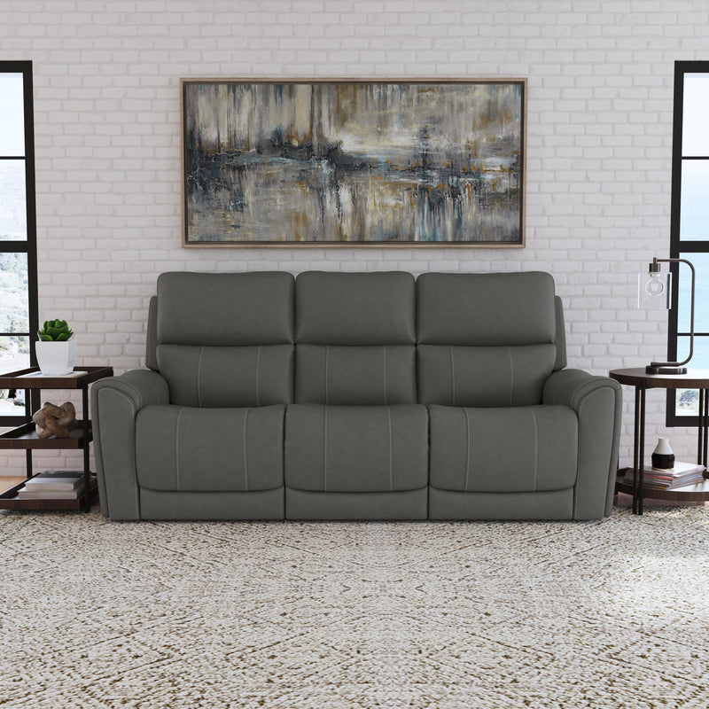 Flexsteel Carter Power Reclining Leather Look Sofa 1587-63PH 886-02 IMAGE 4