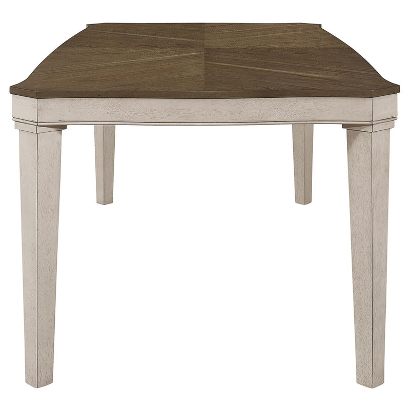 Coaster Furniture Ronnie 108051 Rectangular 79-inch Wood Dining Table - Rustic Cream IMAGE 4