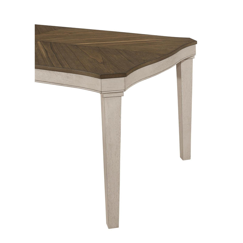  Coaster Furniture Ronnie 108051 Rectangular 79-inch Wood Dining Table - Rustic Cream IMAGE 6
