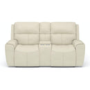 Flexsteel Ellis Power Reclining Leather Match Loveseat 1844-64PH 009-14 IMAGE 2