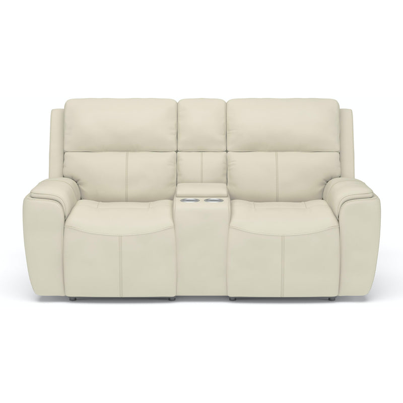 Flexsteel Ellis Power Reclining Leather Match Loveseat 1844-64PH 009-14 IMAGE 2